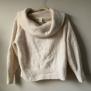 H&M off-shoulder cream sweater